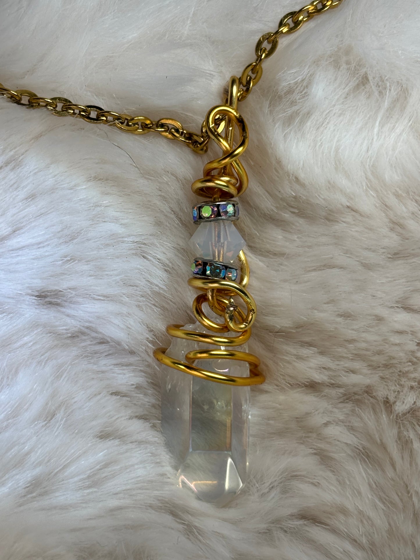 Moon Water: Crystal, Opalite Pendant