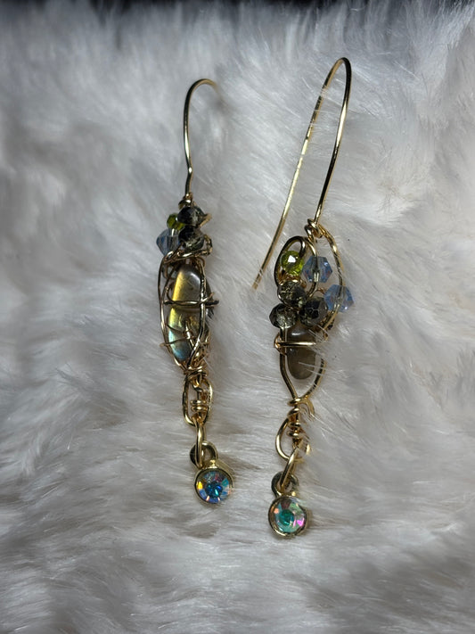 Captured Starlight: Labradorite earrings