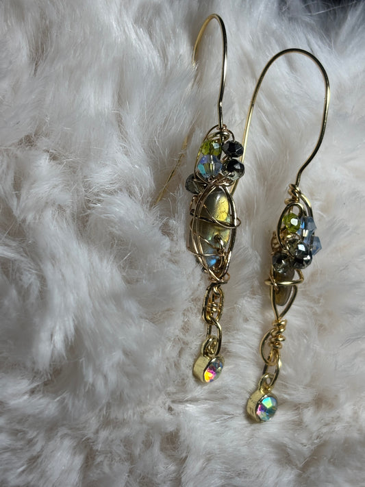 Captured Starlight: Labradorite earrings