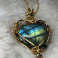 Heart of the Hidden Waters / Heart of the Hidden Meadow

All My Heart Collection: Reversible Labradorite pendant