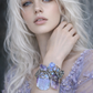 Dragon Vein Agate, Amethyst, Moonstone Bracelet:    DRAGON RIDER