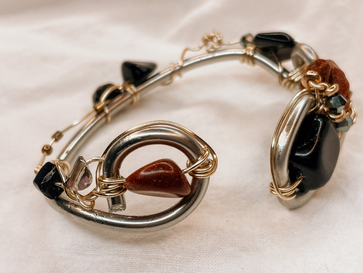 Orion Black Onyx & Goldstone Bracelet