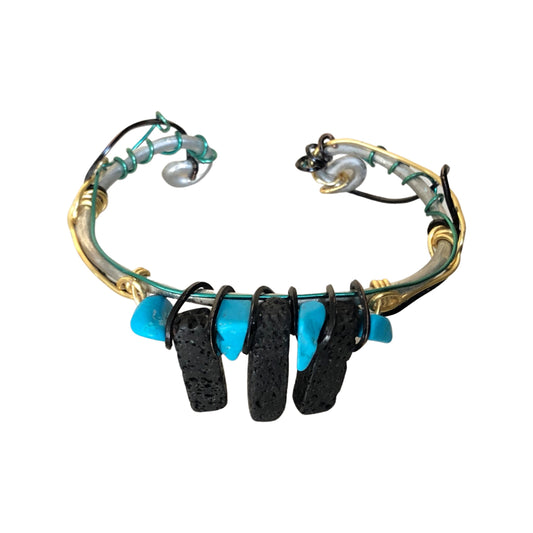 Turquoise & Lava rock