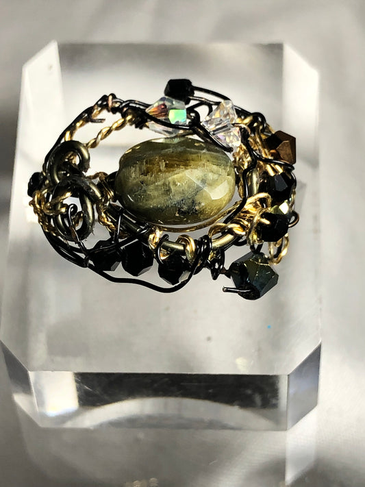 Green Tiger Eye Ring