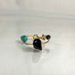 Black onyx & turquoise ring